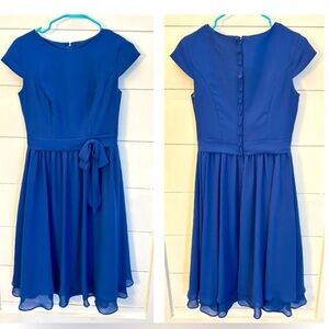 JJ'S HOUSE Blue woman special occasion evening midi length polyester dress M